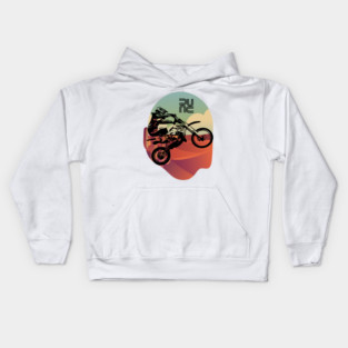 Dune Bike Ride Desert Design - Classic Vintage Summer Kids Hoodie