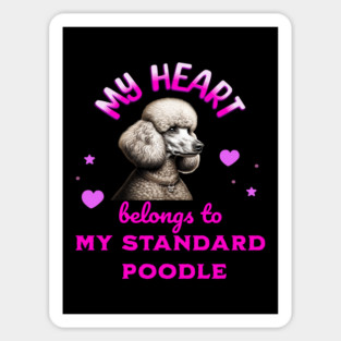 My Heart Belongs to my Standard Poodle Magnet
