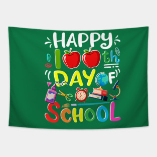 happy 100 days of school Tapestry