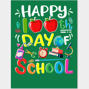 happy 100 days of school Posters and Art
