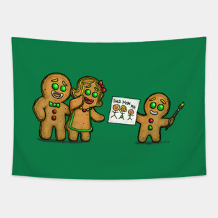 Gingerbread Family Tapestry