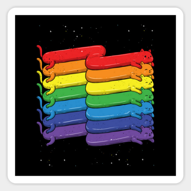 Rainbow Cats Magnet by GoshWow®