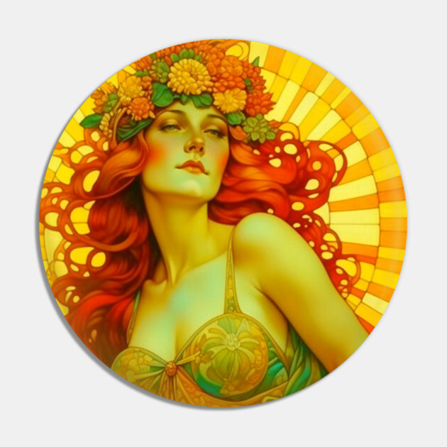 Art Nouveau Litha Pin by HolidayBug