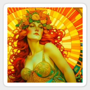Art Nouveau Litha Sticker