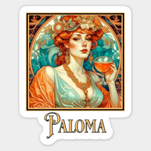 Art Nouveau Paloma Sticker