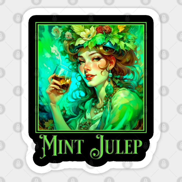 Art Nouveau Mint Julep Sticker by HolidayBug