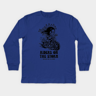 RIDERS ON THE STORM Kids Long Sleeve T-Shirt