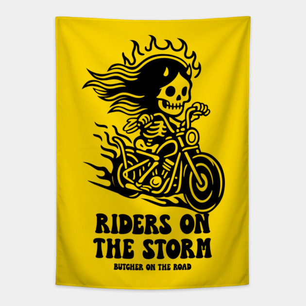 RIDERS ON THE STORM Tapestry by artslaves