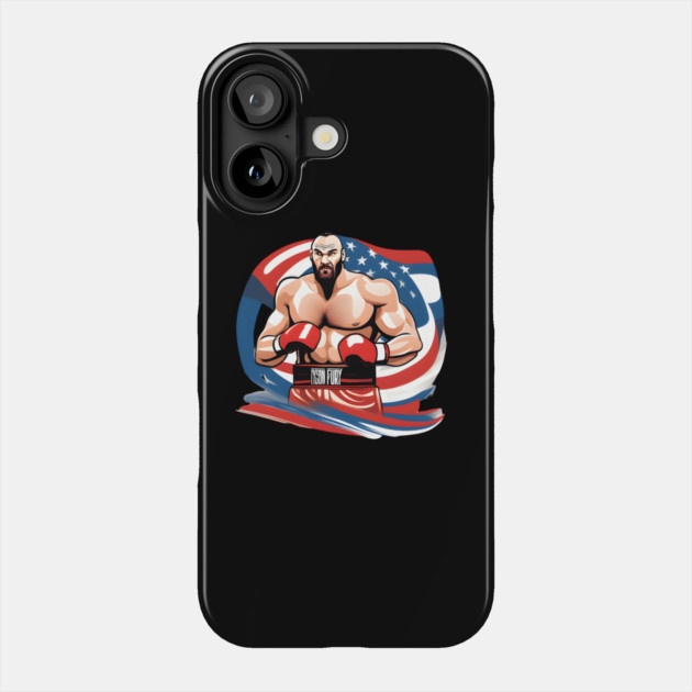 Tyson Fury T-shirt United states Flag edition !!! Phone Case by Nizar clothing store 