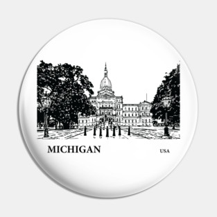 Michigan State USA Pin