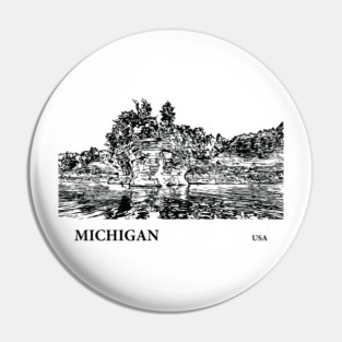 Michigan USA Pin