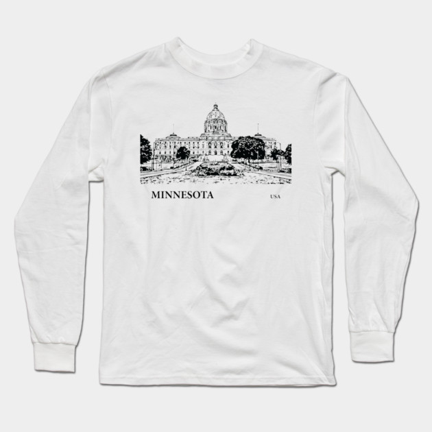 Minnesota State USA Long Sleeve T-Shirt by Lakeric