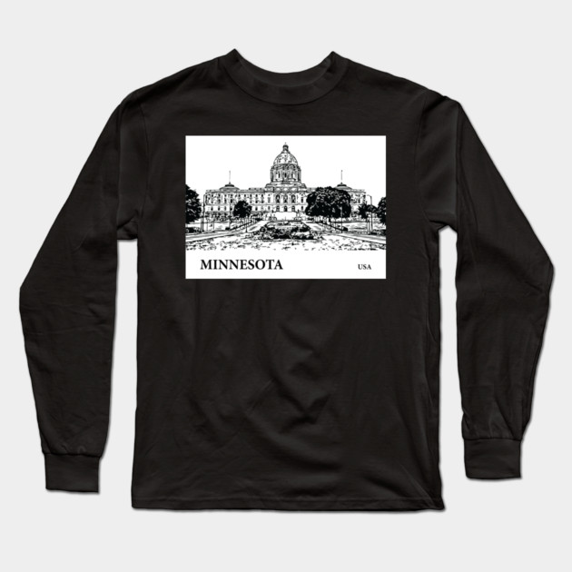 Minnesota State USA Long Sleeve T-Shirt by Lakeric