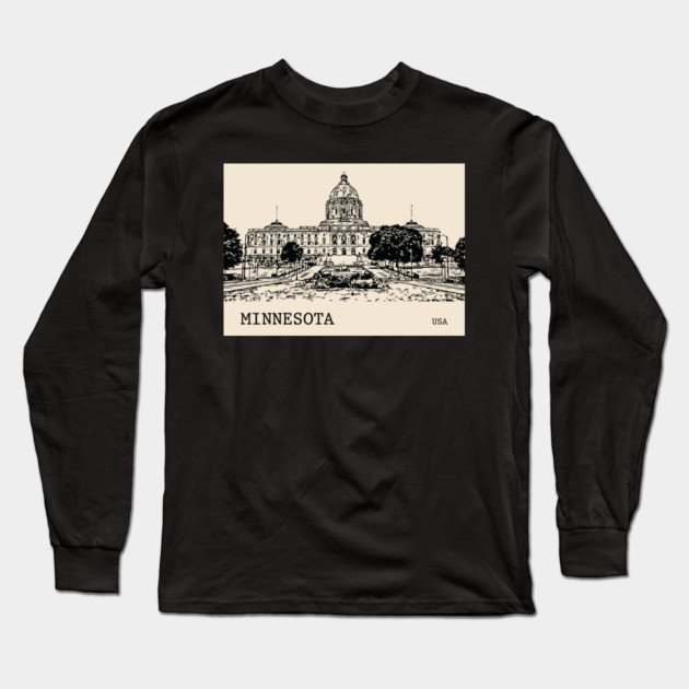 Minnesota State USA Long Sleeve T-Shirt by Lakeric