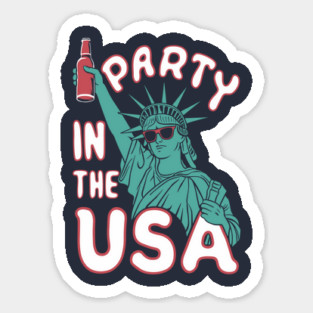 Party In The USA Independence Day Party Humor Magnet