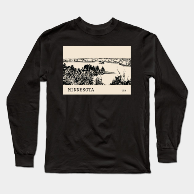 Minnesota USA Long Sleeve T-Shirt by Lakeric
