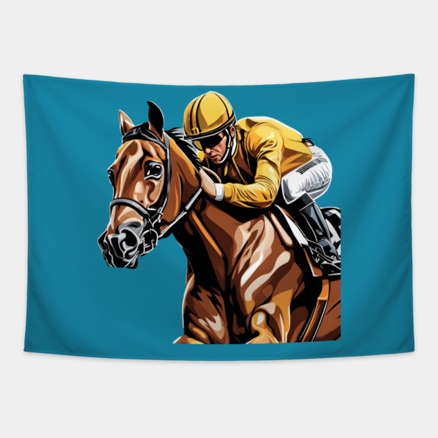 Horses Riding , Horses lovers Championship Preakness 2024 Tapestry by Nizar clothing store 