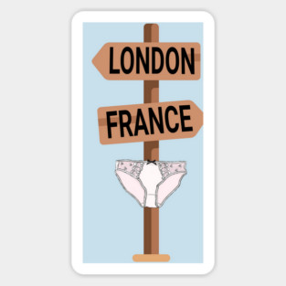 I See London I See France silly childhood rhyme design Sticker