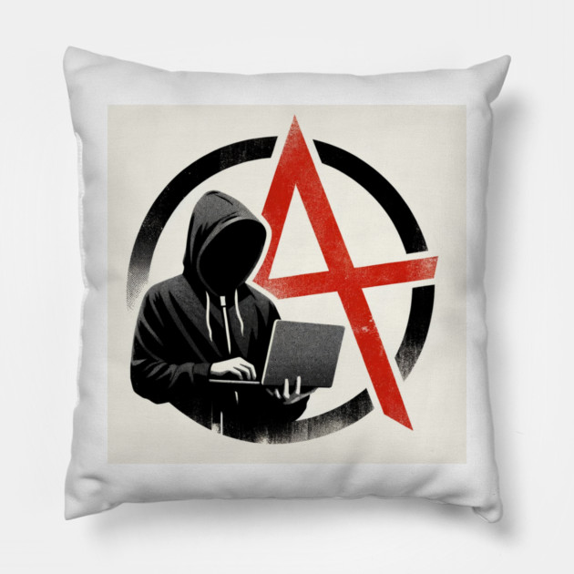 Hacktivist Pillow by Hack The Planet