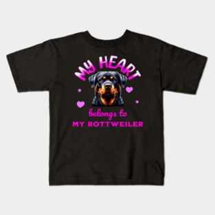 My Heart Belongs to my Rottweiler Kids T-Shirt