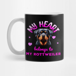 My Heart Belongs to my Rottweiler Mug