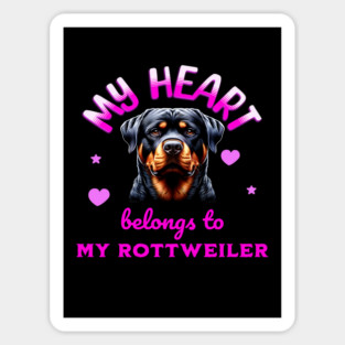 My Heart Belongs to my Rottweiler Magnet