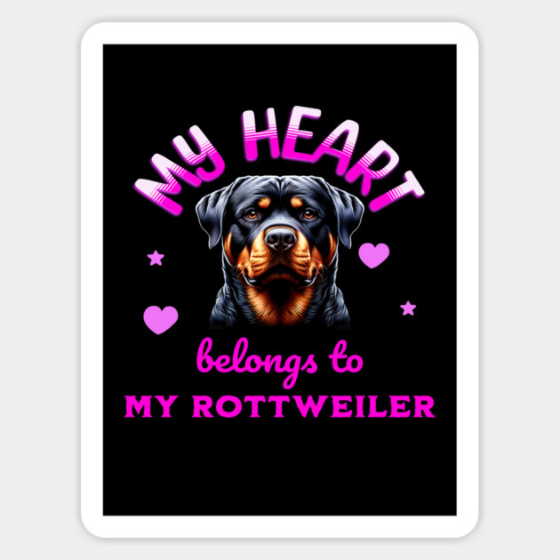 My Heart Belongs to my Rottweiler Magnet by BirdsnStuff