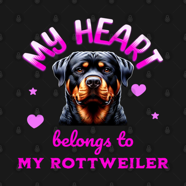 My Heart Belongs to my Rottweiler by BirdsnStuff