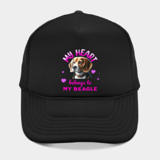 My Heart Belongs to My Beagle Dog Hat