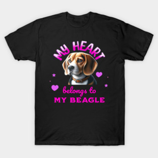 My Heart Belongs to My Beagle Dog T-Shirt