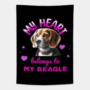 My Heart Belongs to My Beagle Dog Tapestry