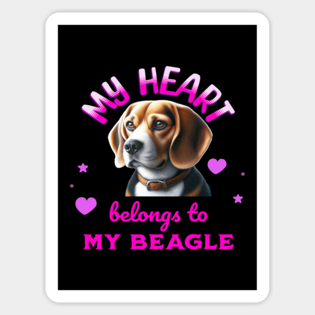My Heart Belongs to My Beagle Dog Magnet by BirdsnStuff