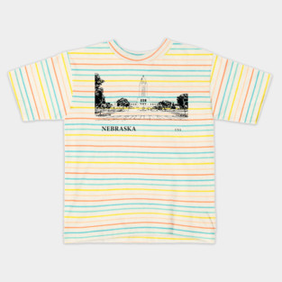 Nebraska State USA Kids T-Shirt