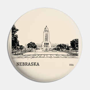 Nebraska State USA Pin