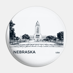 Nebraska State USA Pin