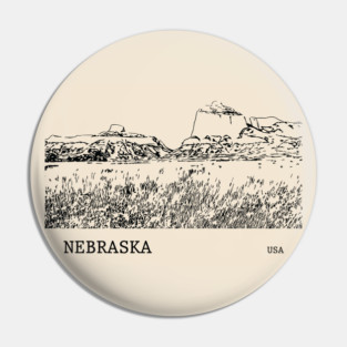 Nebraska USA Pin