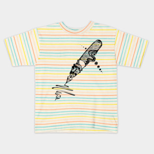 Pen abstract style Kids T-Shirt