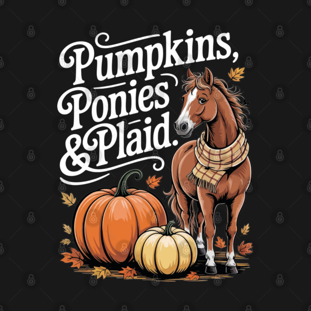 Pumpkins Ponies and Plaid Funny Autumn Fall Horse Lovers by LEGO