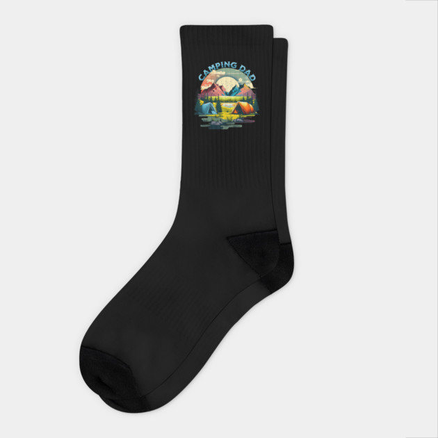 Camping Dad Socks by HolidayBug