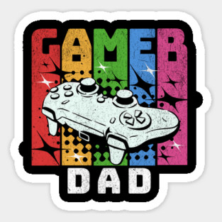 Retro Gamer Dad Sticker