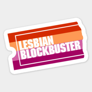 Lesbian Blockbuster Logo Sticker