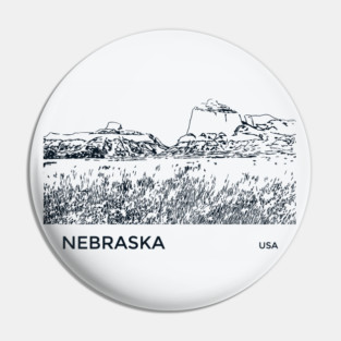 Nebraska USA Pin