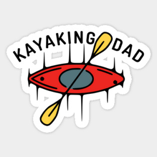 Kayaking Dad Sticker