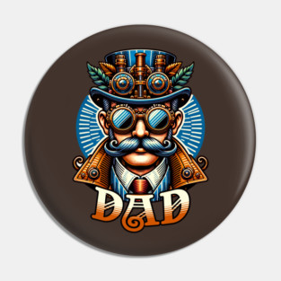 Steampunk Dad Pin