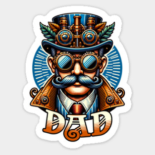 Steampunk Dad Sticker