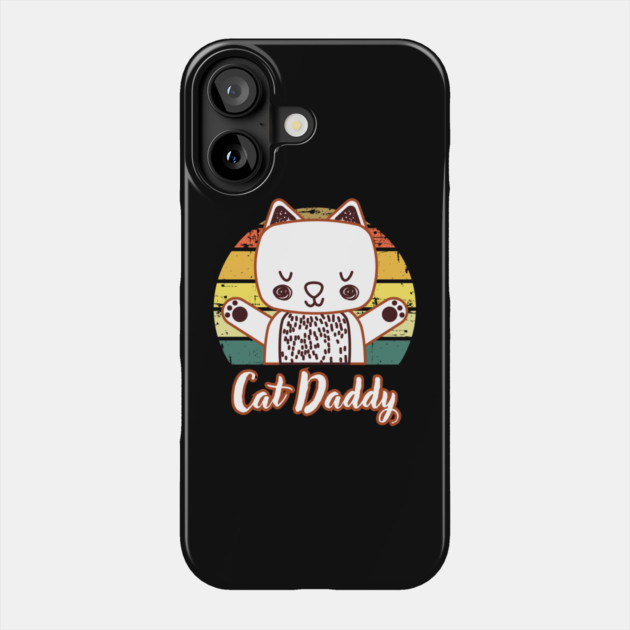 Retro Cat Daddy Phone Case by The WYLD Tribe