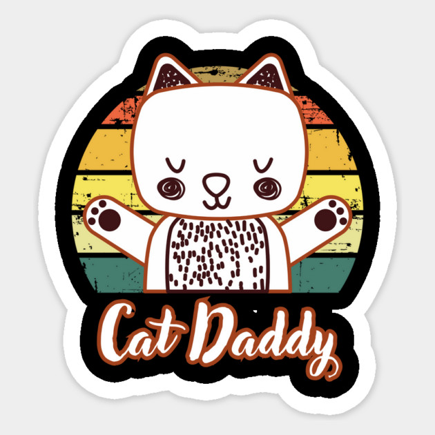 Retro Cat Daddy Sticker by The WYLD Tribe