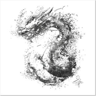 japanese dragon Posters and Art