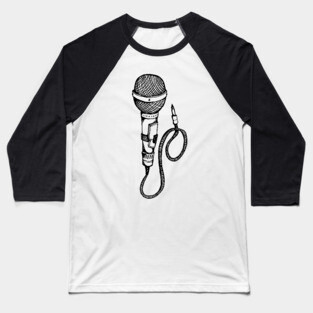 microphone Baseball T-Shirt