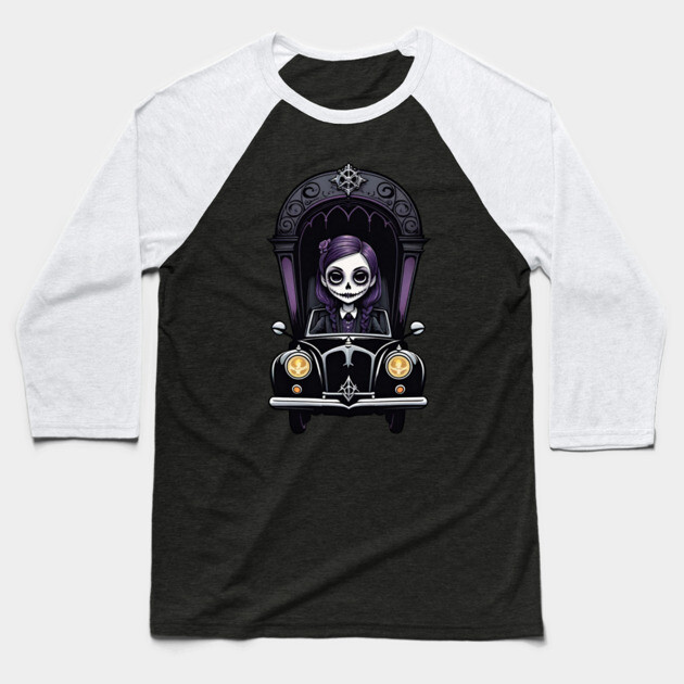 Hearse Girls Baseball T-Shirt by Grave Digs